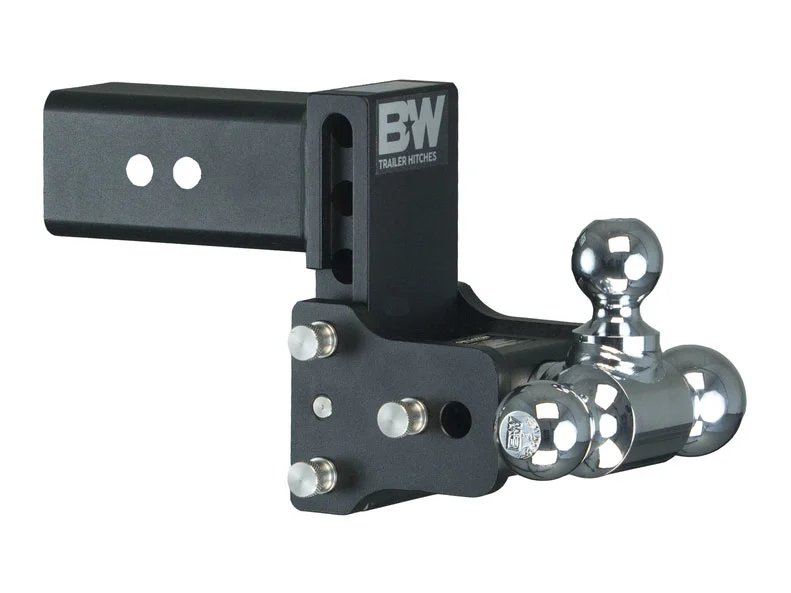 B&W Trailer Hitches TS30048B - Tow & Stow Adjustable Ball Mount, Black Powdercoat