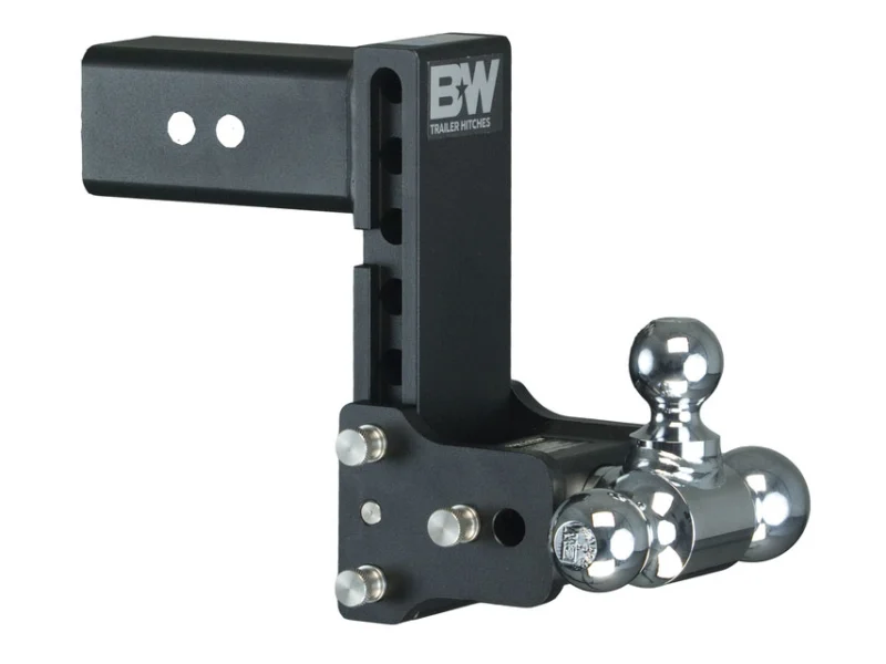 B&W Trailer Hitches TS30049B - Tow & Stow Adjustable Ball Mount, Black Powdercoat