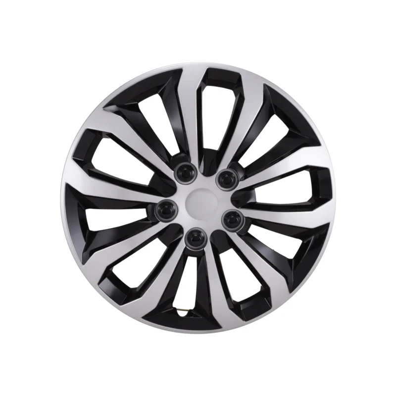 Coast To Coast 106116SB - Premium Wheel Covers, Black/ Silver, Gloss Painted