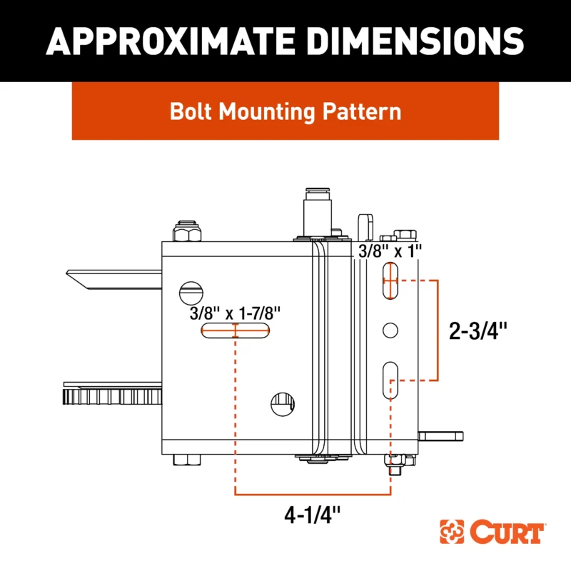 CURT 29526 - Trailer Winches, Clear Zinc