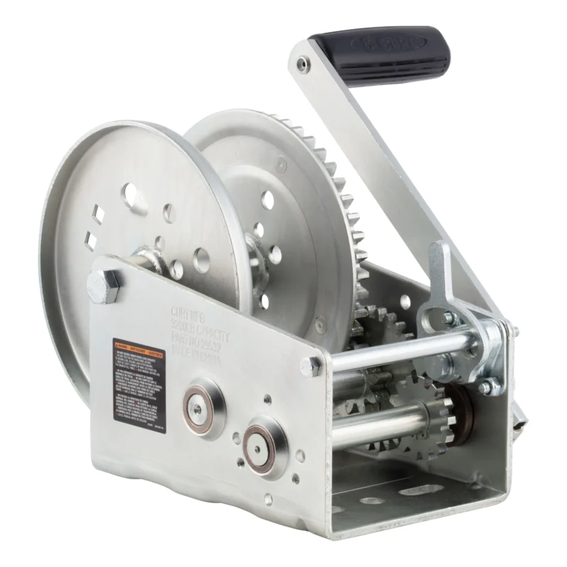 CURT 29532 - Trailer Winches, Clear Zinc