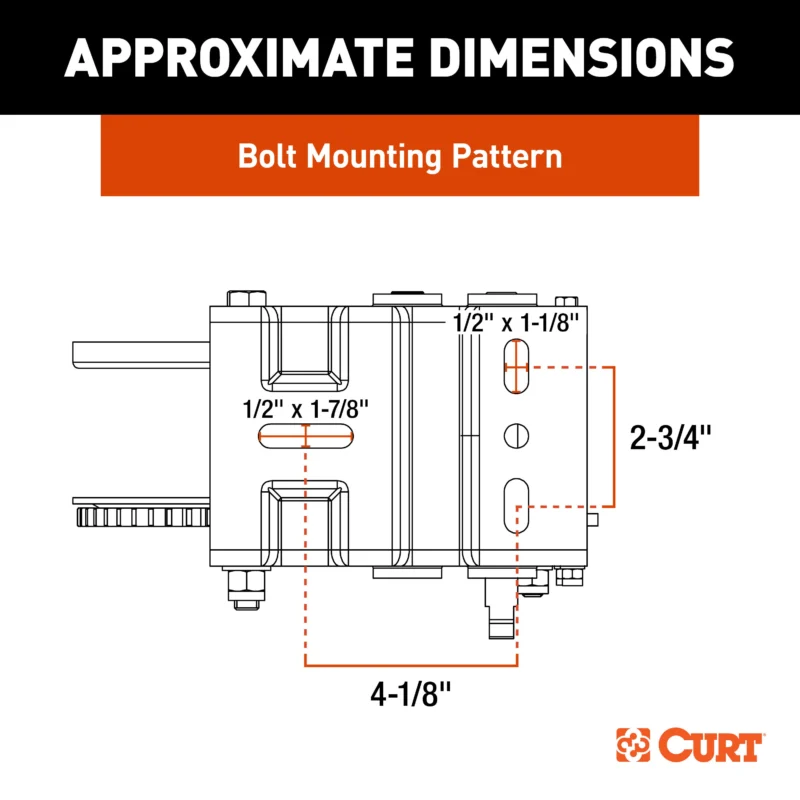 CURT 29532 - Trailer Winches, Clear Zinc