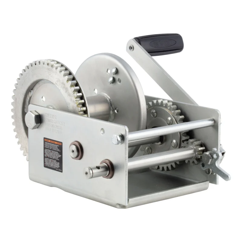 CURT 29538 - Trailer Winches, Clear Zinc