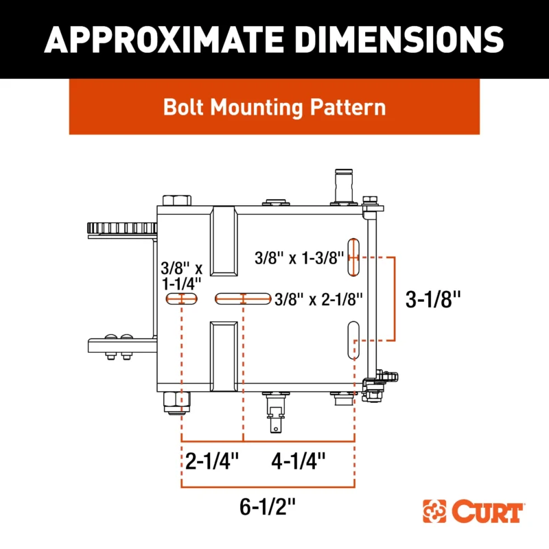 CURT 29538 - Trailer Winches, Clear Zinc