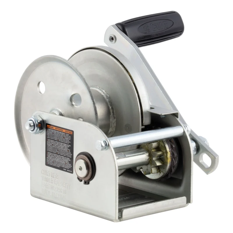CURT 29610 - Trailer Winches, Clear Zinc
