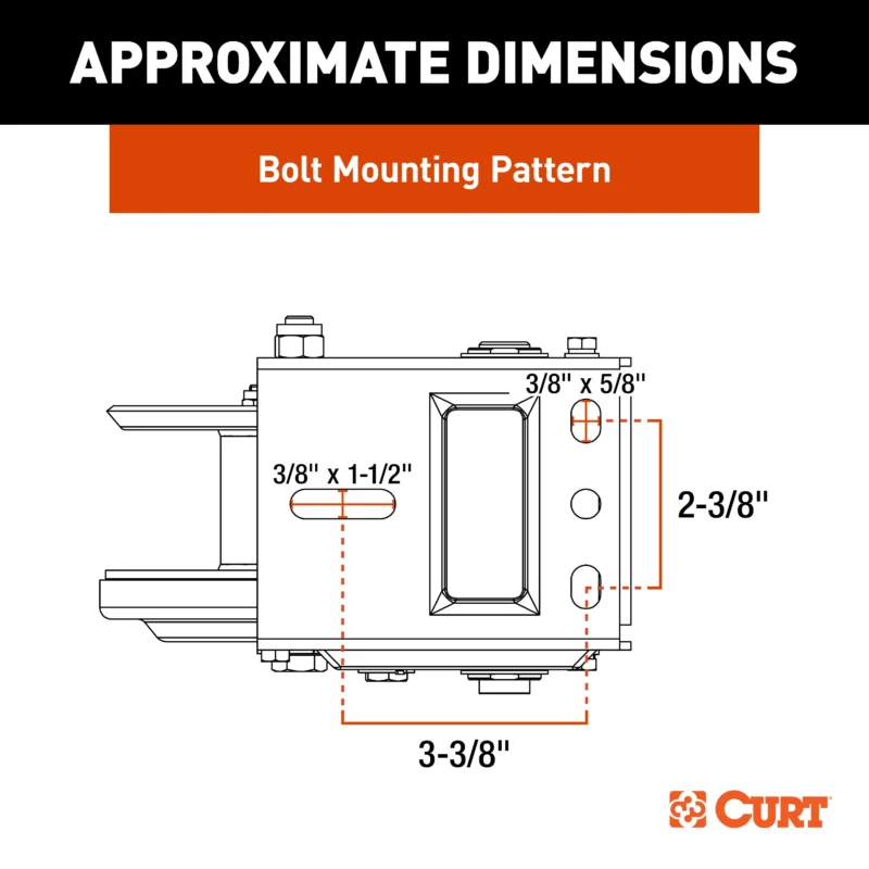 CURT 29610 - Trailer Winches, Clear Zinc