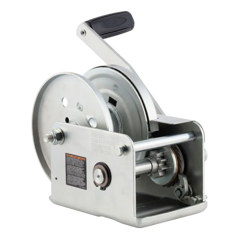 CURT 29615 - Trailer Winches, Clear Zinc