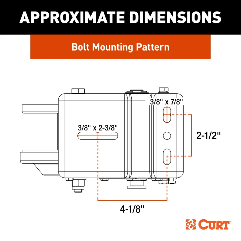 CURT 29615 - Trailer Winches, Clear Zinc