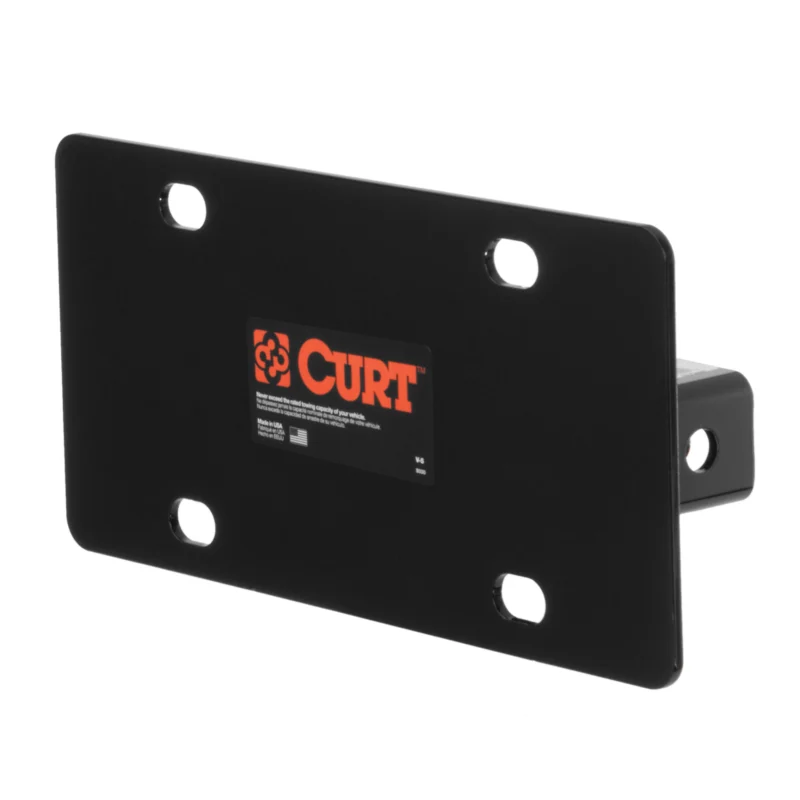 CURT 31002 - License Plate Holder, Gloss Black Powder Coat
