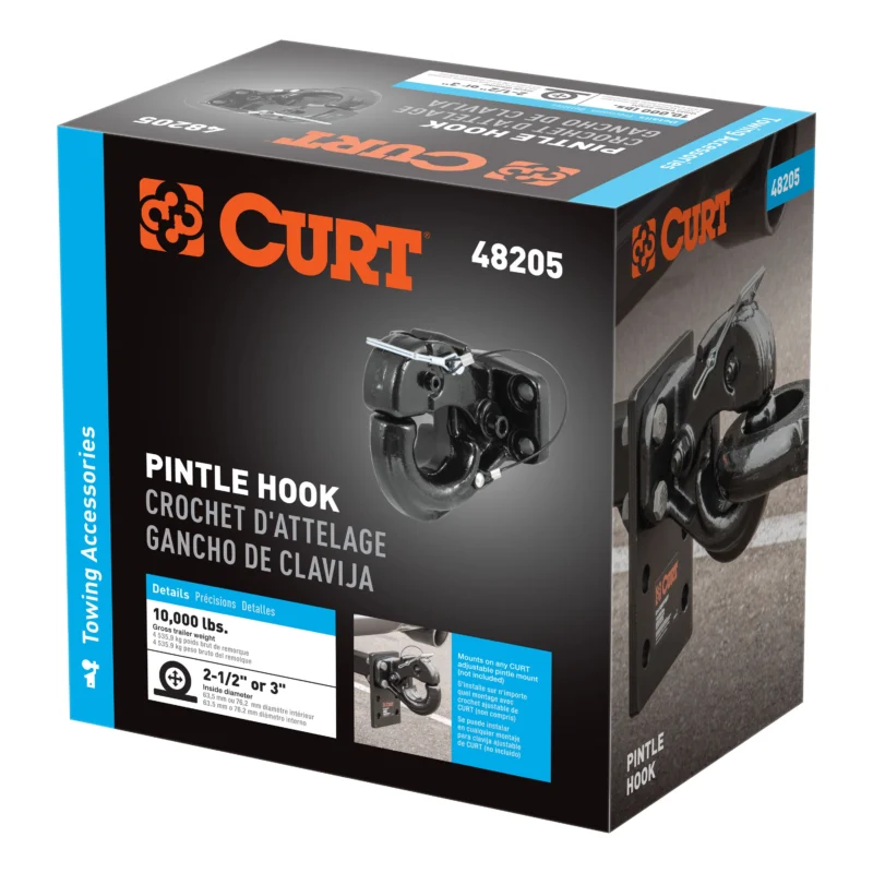 CURT 48205 - Pintle Hooks, Carbide Black Powder Coat