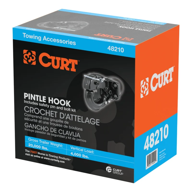 CURT 48210 - Pintle Hooks, Carbide Black Powder Coat