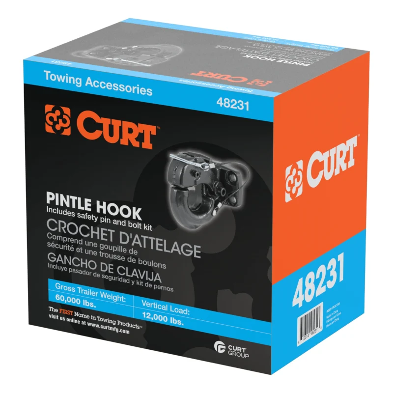 CURT 48231 - Pintle Hooks, Carbide Black Powder Coat