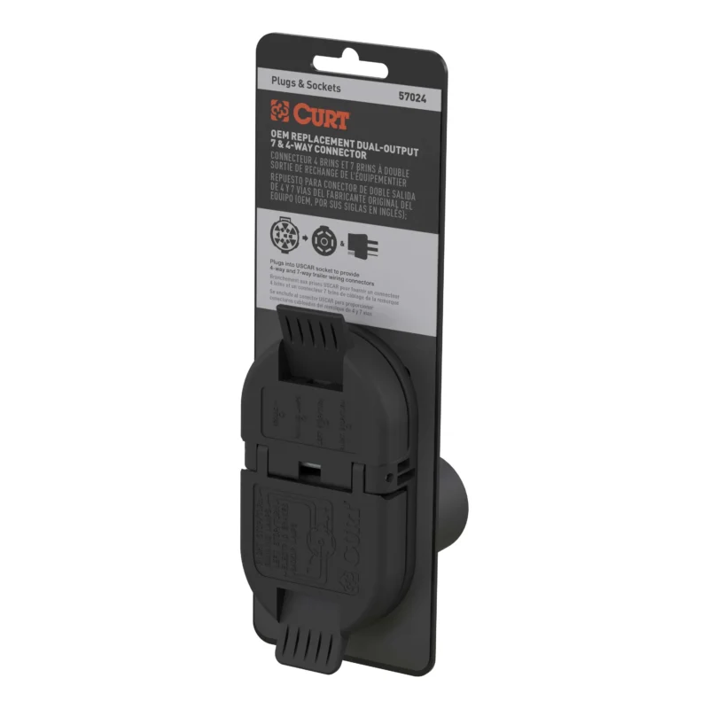 CURT 57024 - Wiring Connectors & Adapters, Black Plastic