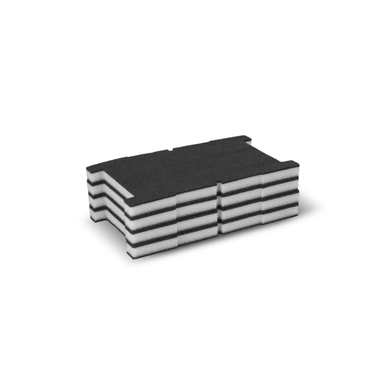 DECKED A0011-SXFM-BLK - Custom Foam Sixer 16, Black, Polyethylene (PE)