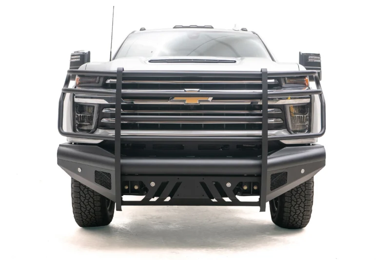 Fab Fours CH20-Q4960-1 - Black Steel Elite Front Bumpers