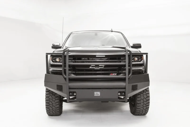 Fab Fours CS16-R3860-1 - Black Steel Elite Front Bumpers