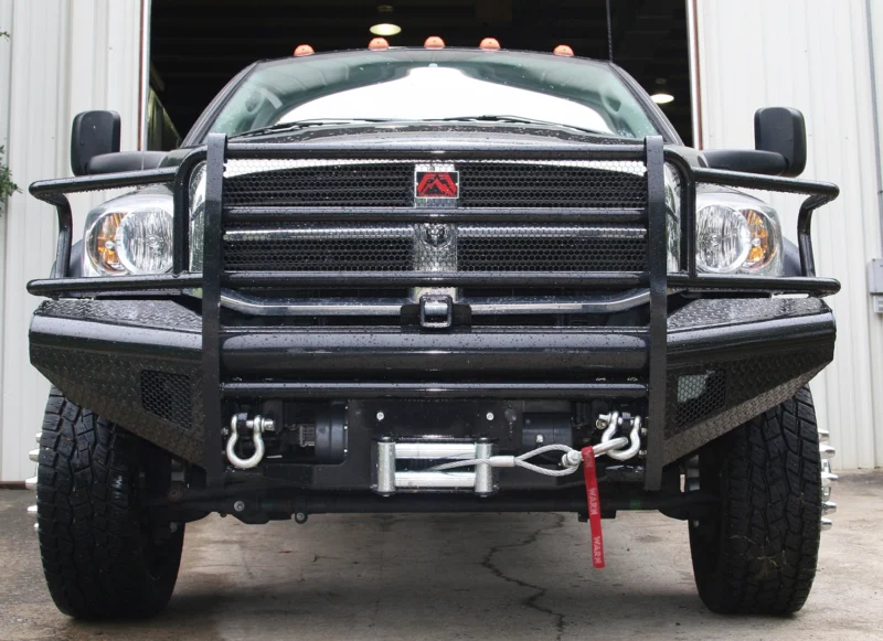 Fab Fours DR03-S1060-1 - Black Steel Front Bumpers