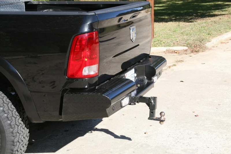 Fab Fours DR10-T2950-1 - Black Steel Rear Bumpers