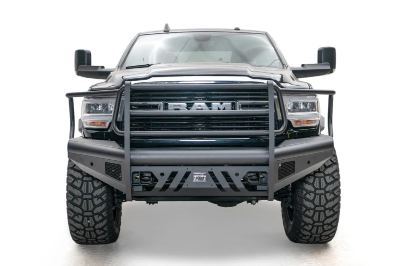 Fab Fours DR19-Q4460-1 - Black Steel Elite Front Bumpers