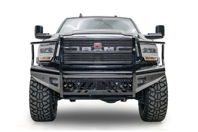 Fab Fours DR19-S4460-1 - Black Steel Front Bumpers