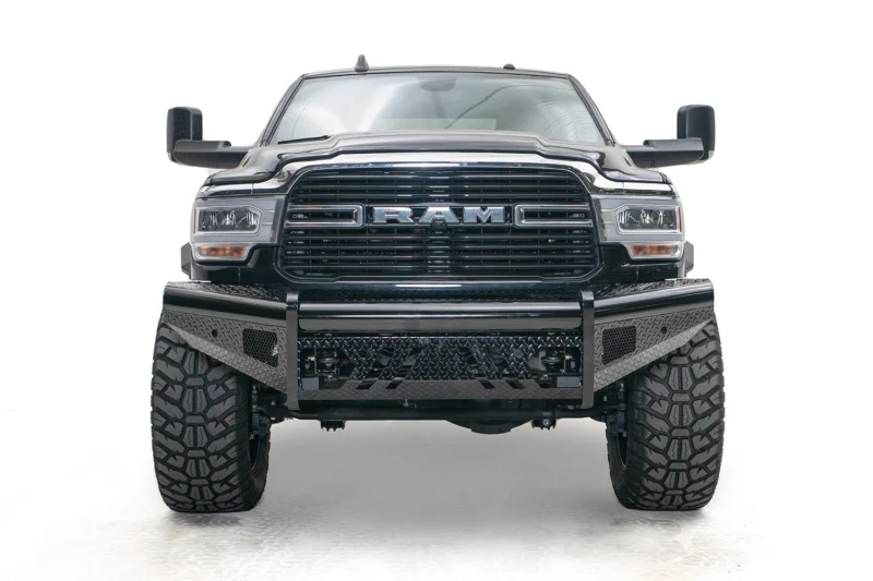 Fab Fours DR19-S4461-1 - Black Steel Front Bumpers