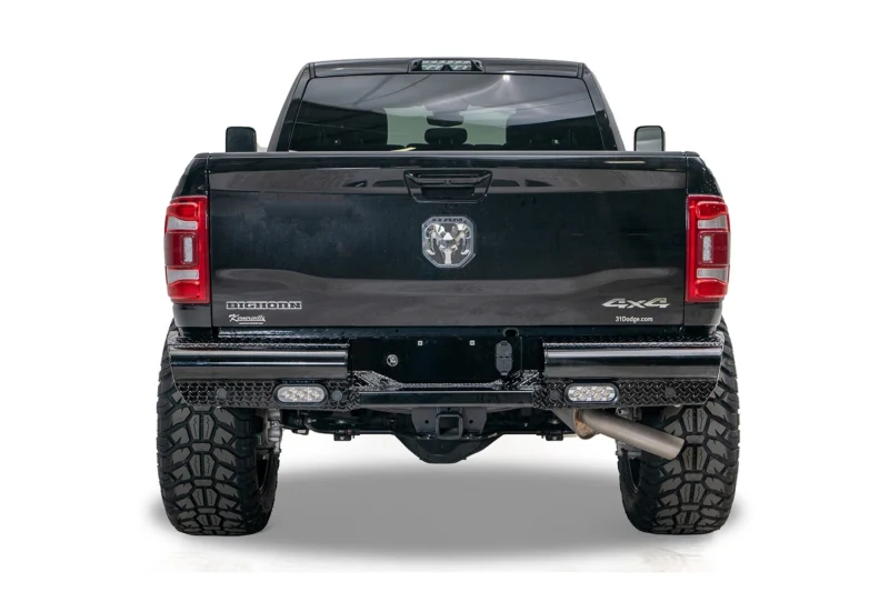 Fab Fours DR19-T4450-1 - Black Steel Rear Bumpers