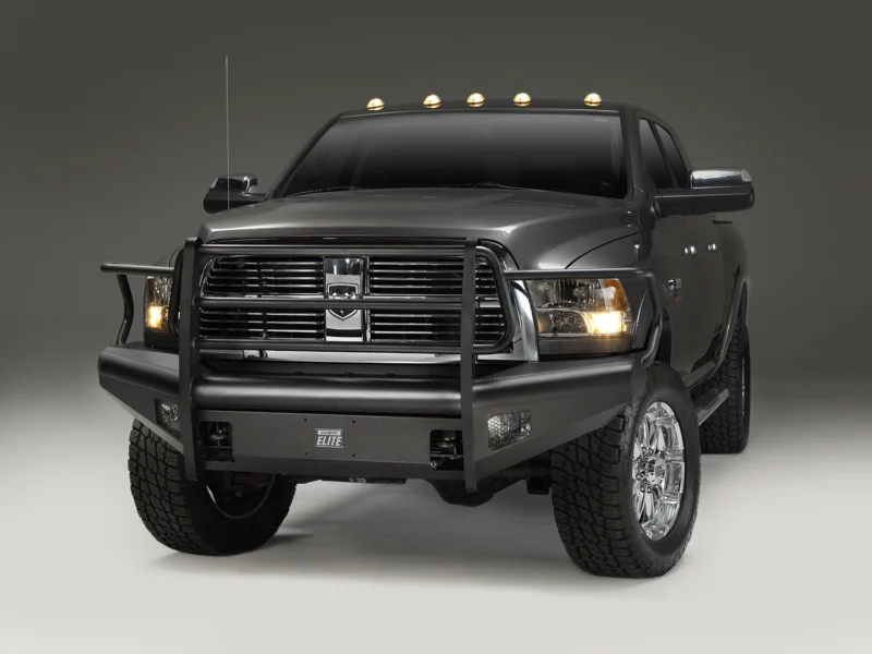 Fab Fours DR94-Q1560-1 - Black Steel Elite Front Bumpers
