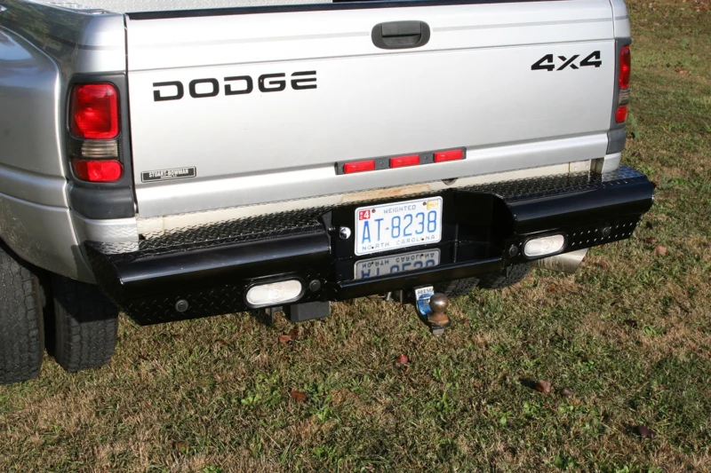 Fab Fours DR94-T1650-1 - Black Steel Rear Bumpers