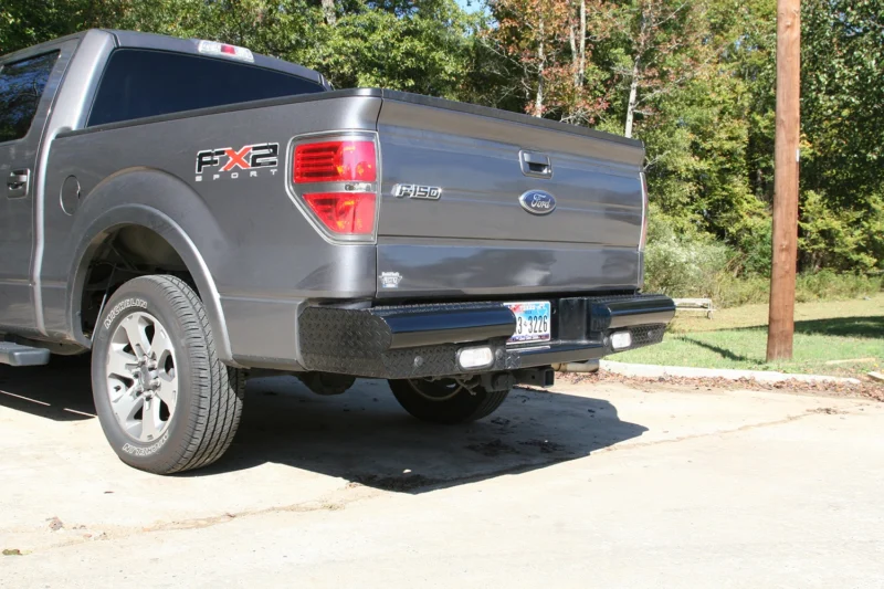 Fab Fours FF09-T1750-1 - Black Steel Rear Bumpers