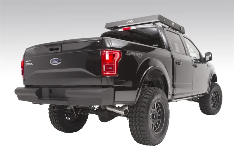 Fab Fours FF09-U1750-1 - Black Steel Elite Rear Bumpers
