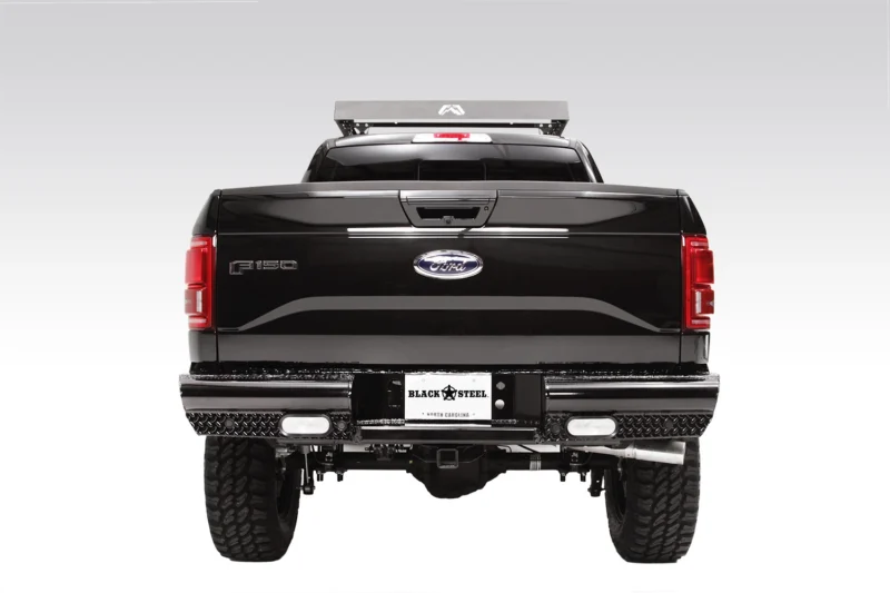 Fab Fours FF15-T3250-1 - Black Steel Rear Bumpers