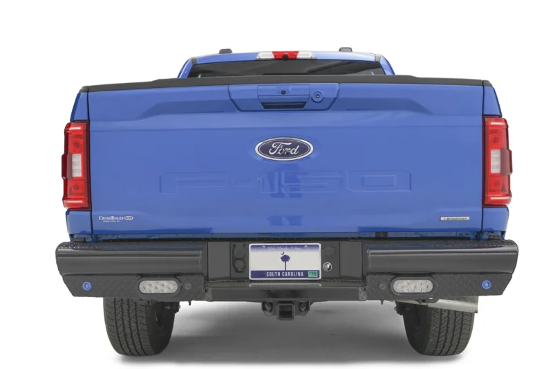 Fab Fours FF21-T5050-1 - Black Steel Rear Bumpers