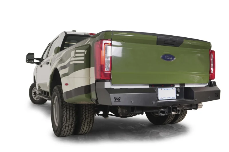 Fab Fours FS23-RT5950-1 - Red Steel Rear Bumpers