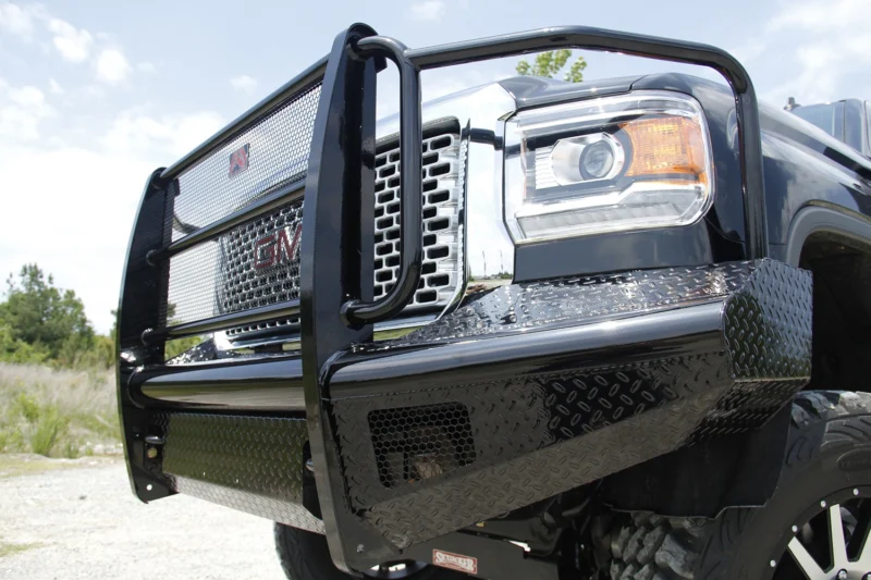 Fab Fours GM08-S2160-1 - Black Steel Front Bumpers