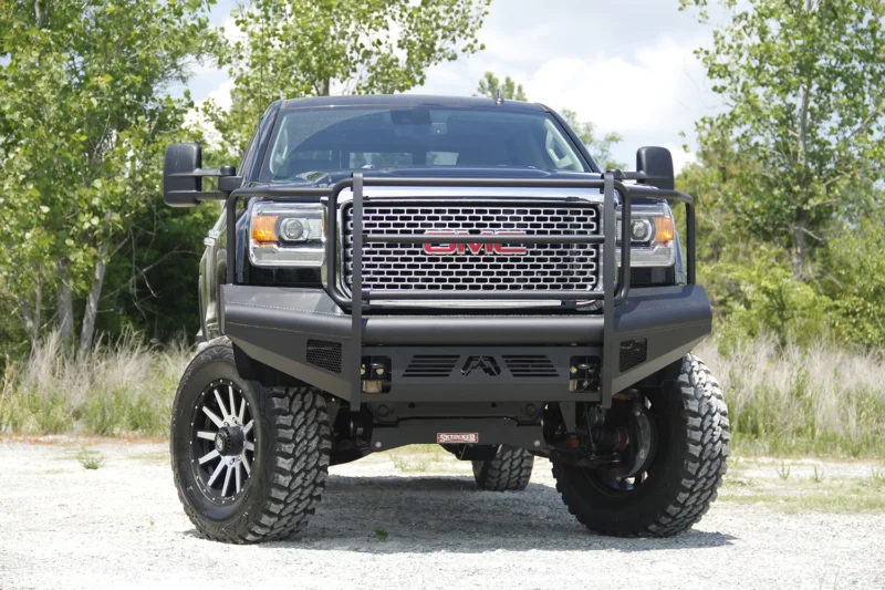 Fab Fours GM14-Q3160-1 - Black Steel Elite Front Bumpers