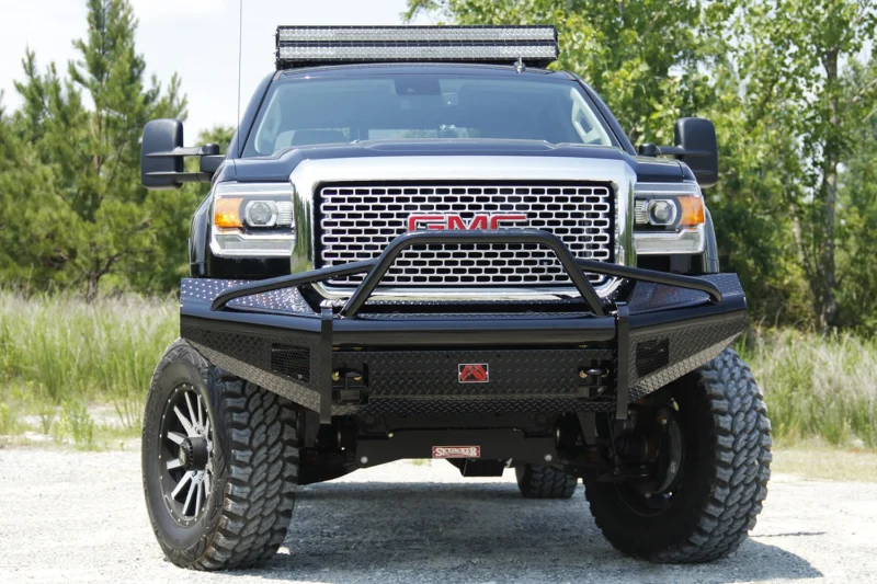 Fab Fours GM14-S3162-1 - Black Steel Front Bumpers