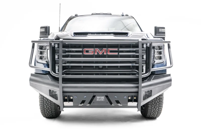 Fab Fours GM20-Q5060-1 - Black Steel Front Bumpers