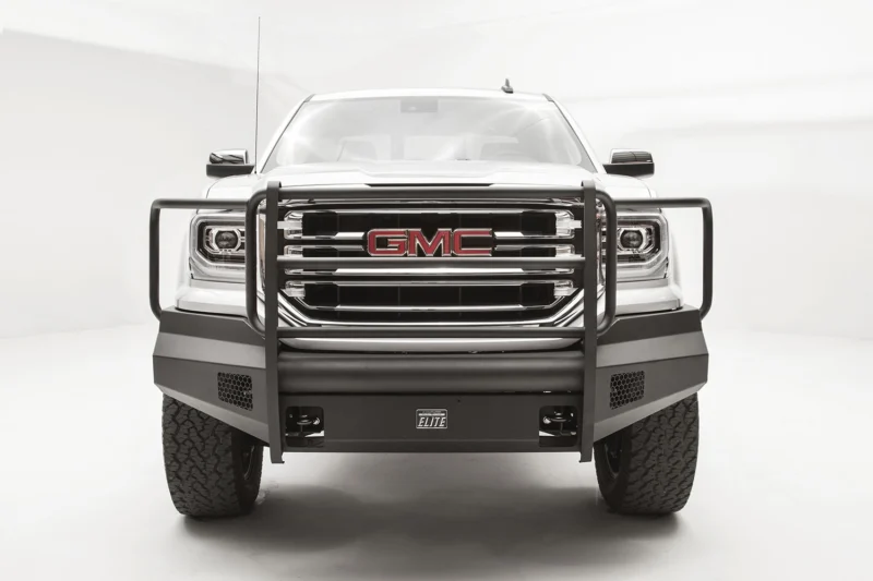 Fab Fours GS16-R3960-1 - Black Steel Elite Front Bumpers