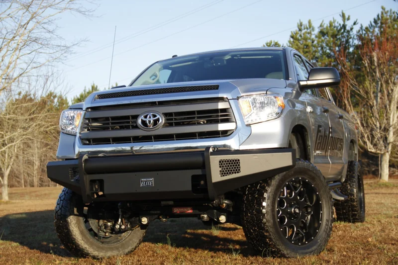 Fab Fours TT07-R1861-1 - Black Steel Elite Front Bumpers
