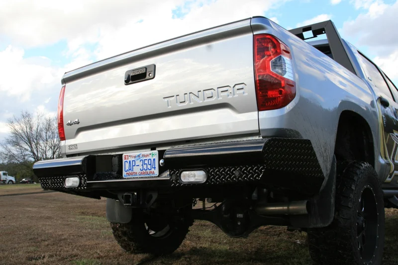 Fab Fours TT07-T1550-1 - Black Steel Rear Bumpers