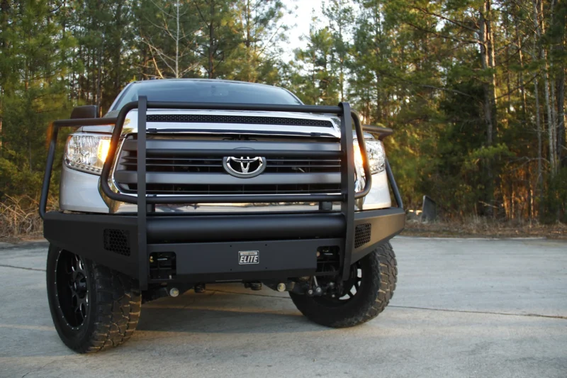 Fab Fours TT14-R2860-1 - Black Steel Elite Front Bumpers