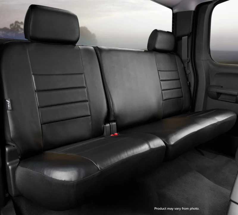 FIA SL62-32 BLK/BLK - Leatherlite Simulated Leather Seat Covers, Crew Cab