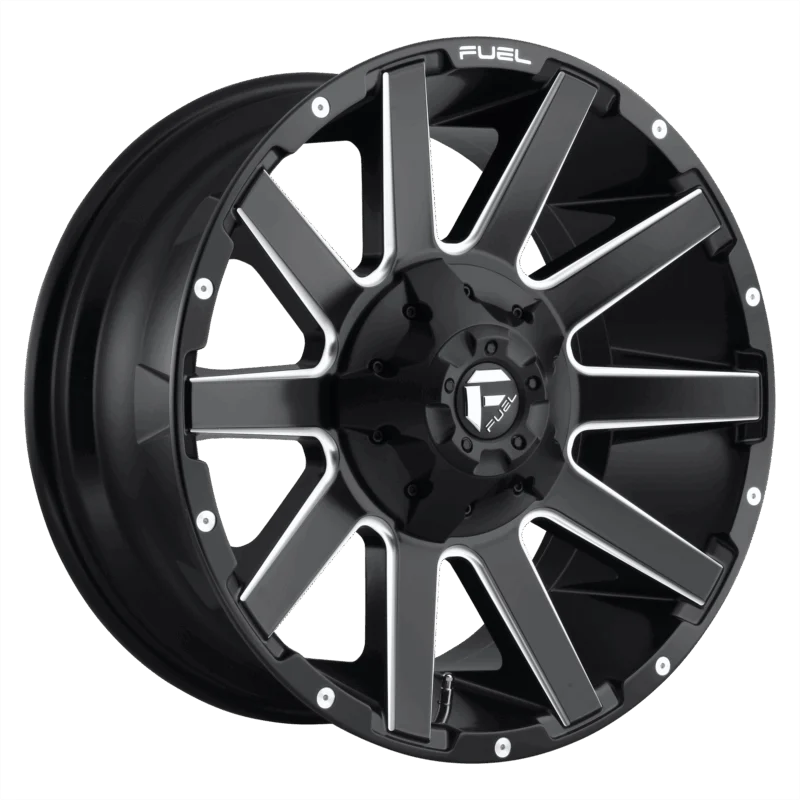 Fuel 1PC D61620002647 - Contra, Matte Black Milled, D616 Contra