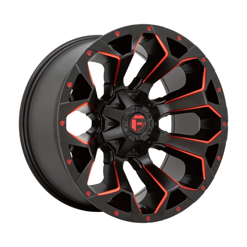 Fuel 1PC D78720909856 - Assault, Matte Black Red Milled, D787 Assault