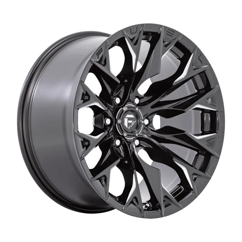 Fuel 1PC D80320907550 - Flame, Gloss Black Milled, D803 Flame