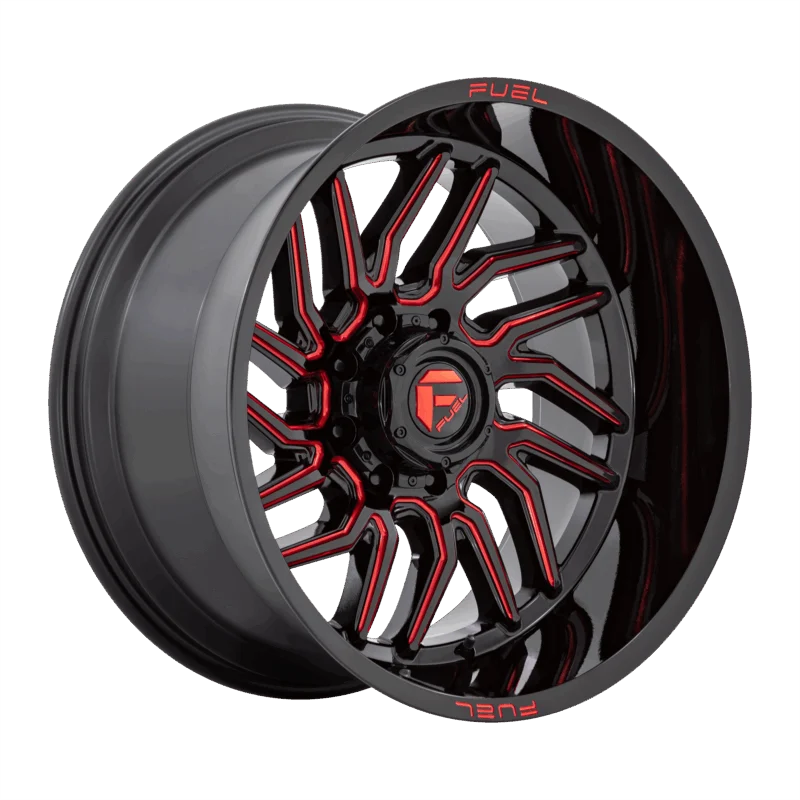 Fuel 1PC D80820908457 - Hurricane, Gloss Black Milled Red Tint, D808 Hurricane