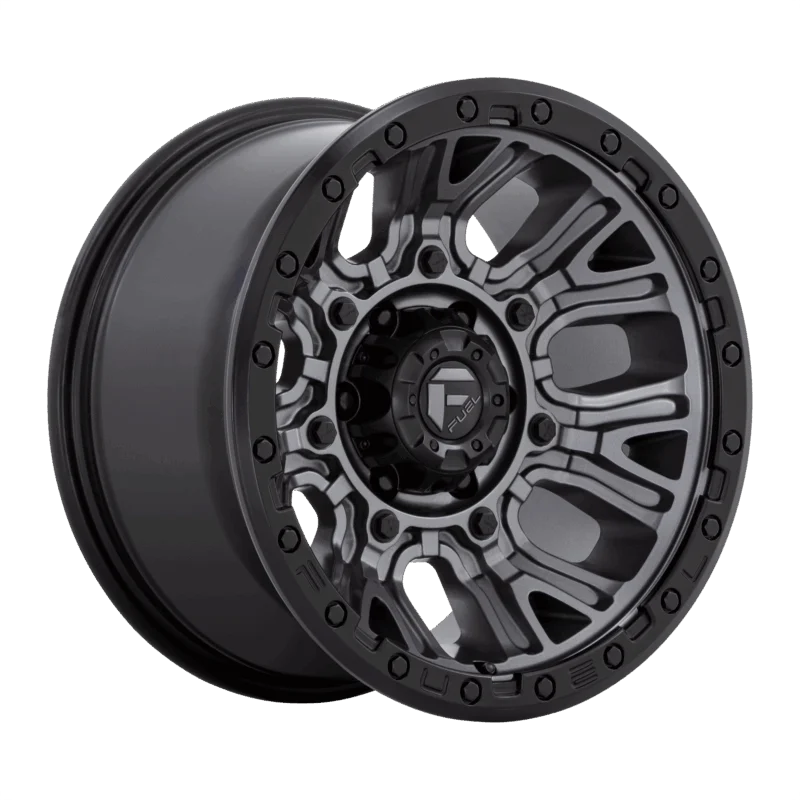 Fuel 1PC D82515808537 - Traction, Matte Gunmetal W/ Black Ring, D825 Traction