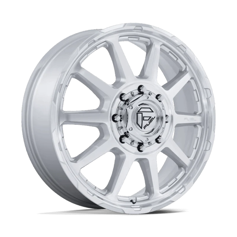 Fuel 1PC D912228293 - Circuit Dually, Gloss Silver W/ Machined Face, D912 Circuit Dually