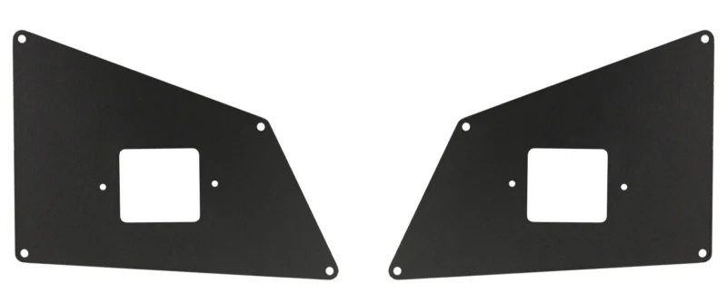 Go Rhino 243883T - BR5 Frt Light Plate, Black, Steel