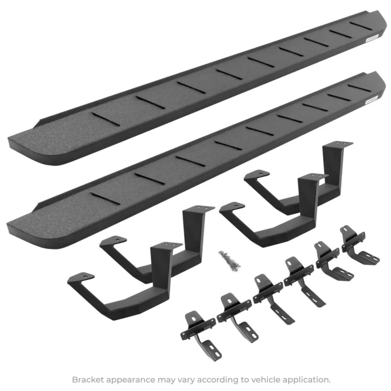 Go Rhino 6345056820T - RB10 Running Boards, Black, Protective Bedliner coating